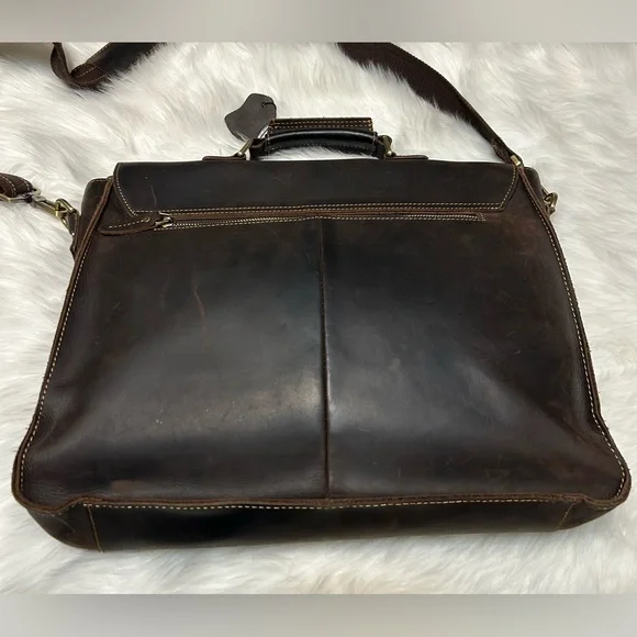Rowan Full Grain Water Buffalo Leather Briefcase for Men - Picture 11 of 16